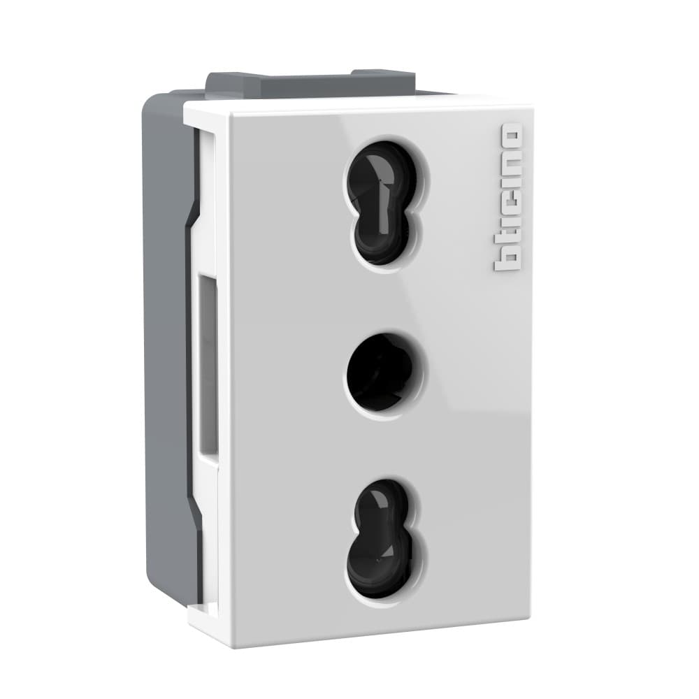 DADO TOMACORRIENTE BIPASO 1 MOD BLANCO 2P+T 16A 250V MODUS4 AH2180EB