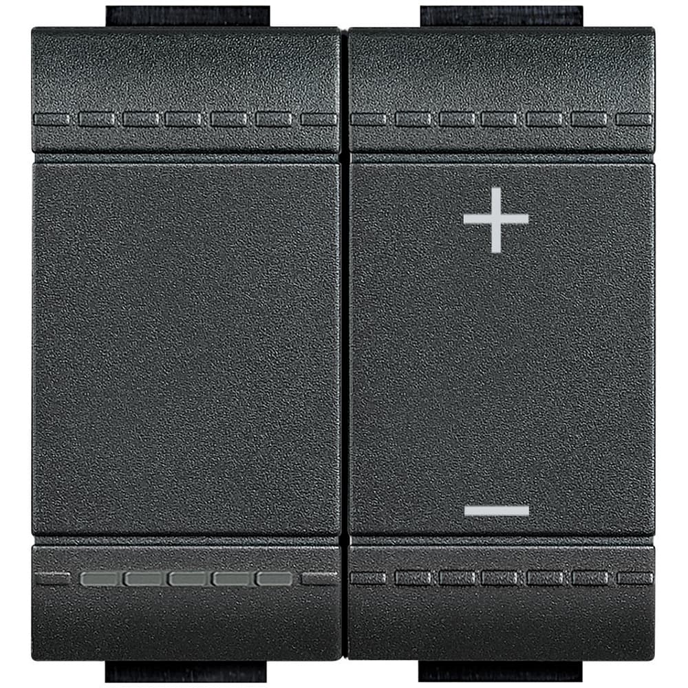 DADO DIMMER PULSADOR 400W 100-240V 2 MOD ANTRACITA LIVINGLIGHT L4411N