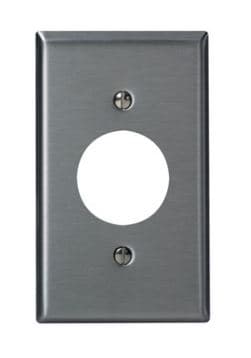 PLACA ACERO INOX SIMPLE P/TOMACORRIENTE COLOR NATURAL 84004-40