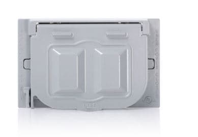 PLACA HERMETICA ALUMINIO DOBLE COLOR GRIS WM1H-GY
