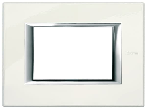PLACA AXOLUTE RECTANGULAR 3 MÓD BLANCO LIMOGES HA4803BG