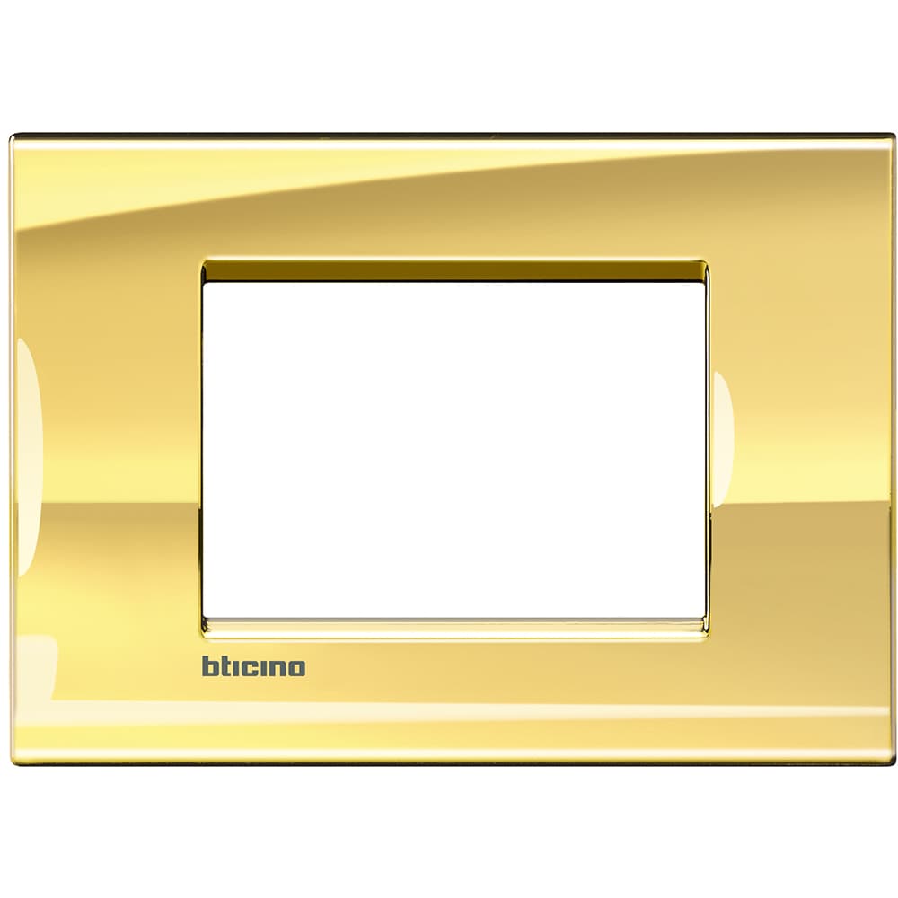 PLACA METAL 3 MOD. LIVING-LIGHT RECTANGULAR COLOR ORO FRIO  LNA4803OA