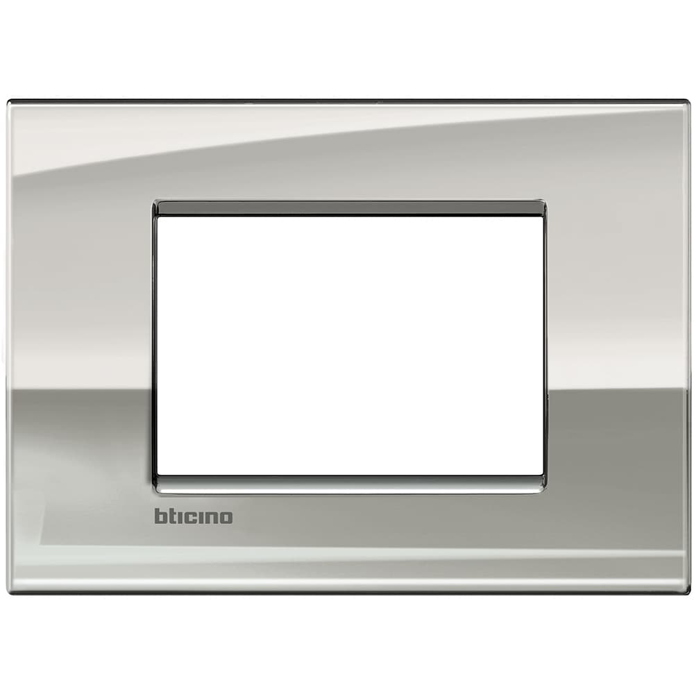 PLACA METAL 3 MOD COLOR PALADIO LIVINGLIGHT LNC4803PL