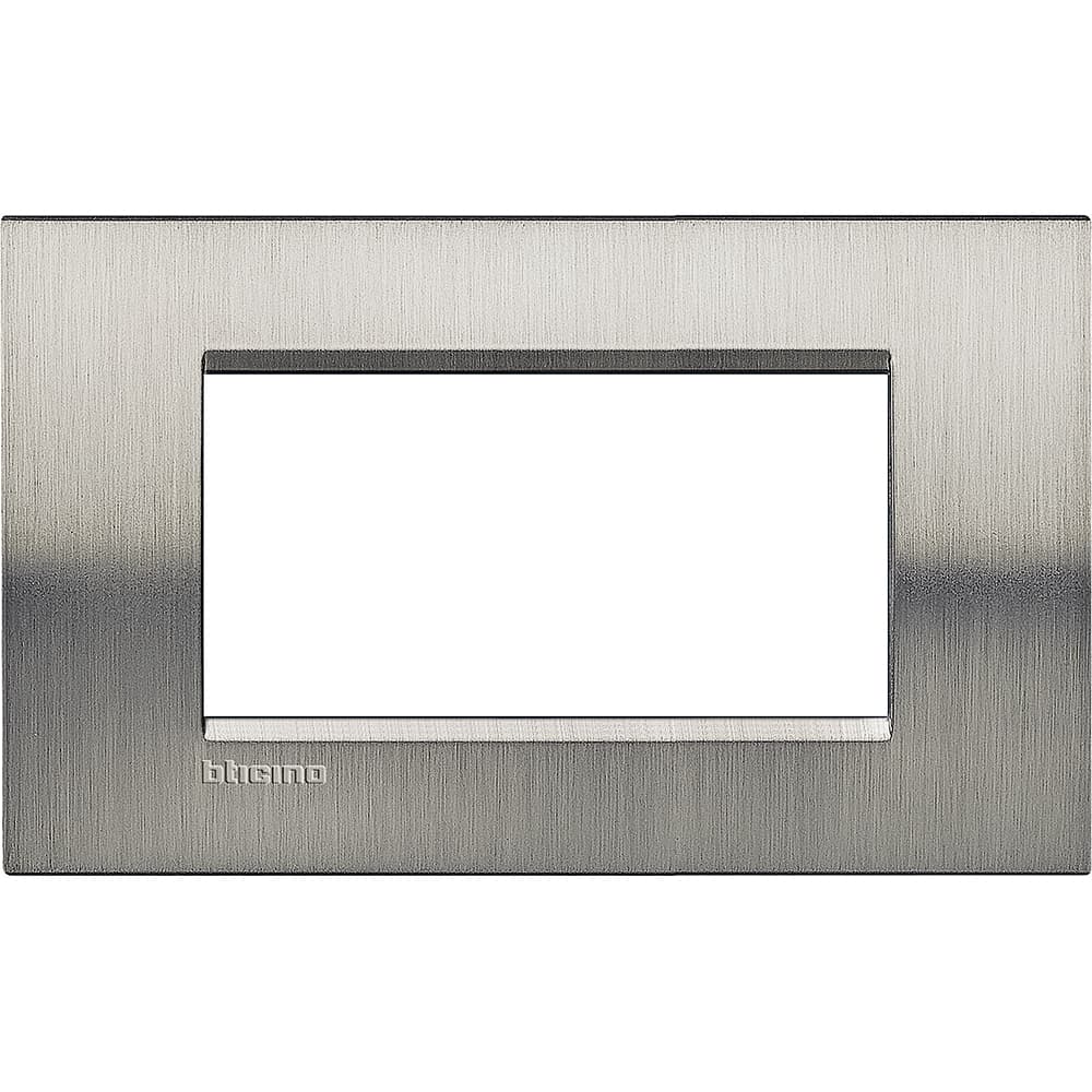 PLACA ALUMINIO 4 MOD COLOR ACERO CEPILLADO LIVINGLIGHT LNA4804ACS