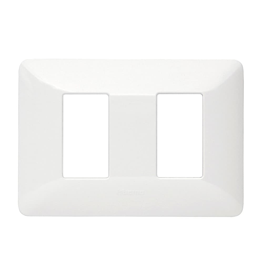 PLACA TECNOPOLIMERO 2 MOD COLOR BLANCO C/SOP MATIX AM503S/2BN