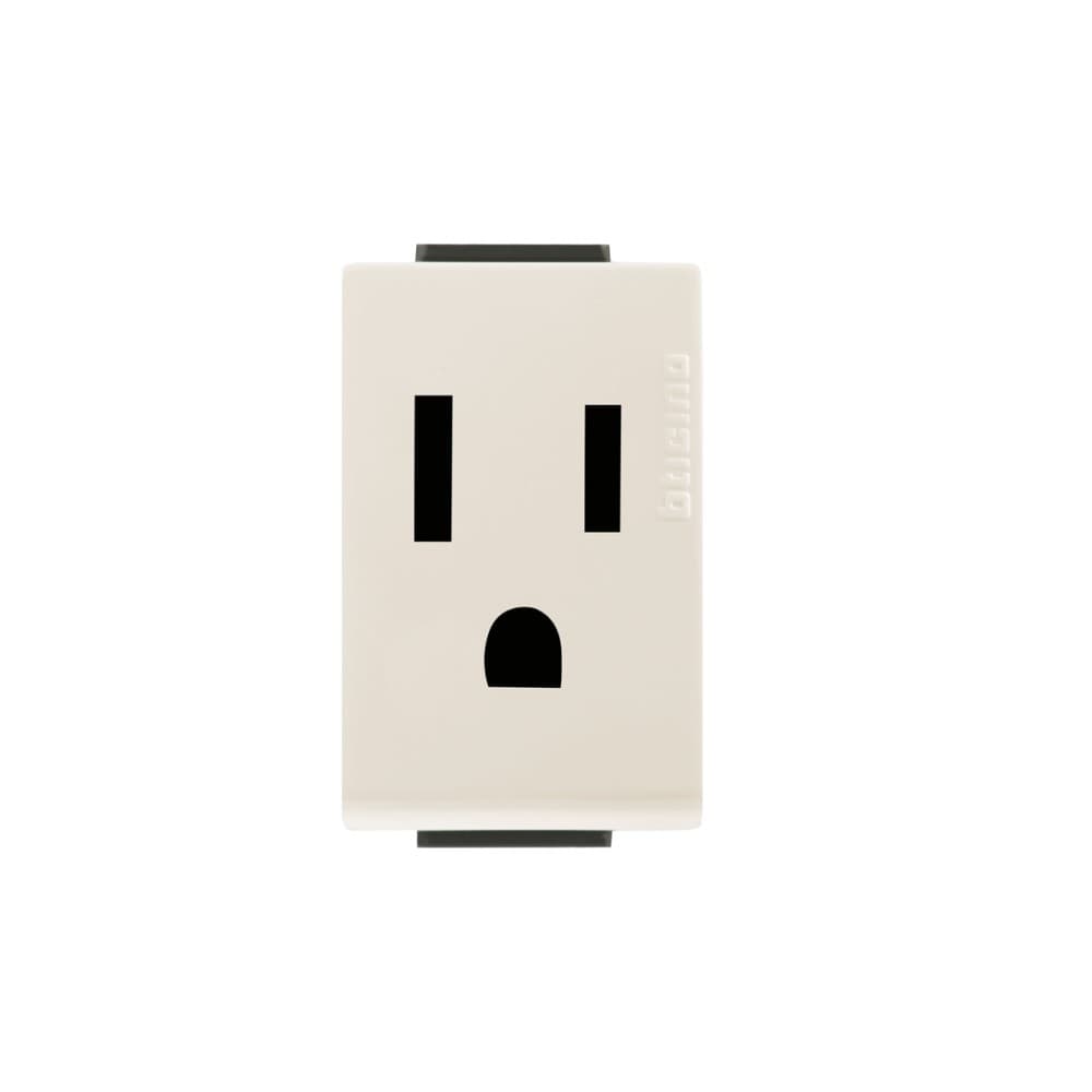 DADO TOMACORRIENTE AMERICANO 1 MOD MARFIL 2P+T 15A 250V MODUS STYLE AE2128EM