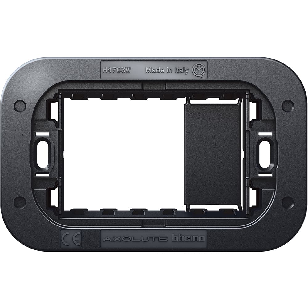 SOPORTE INTERRUP/TOMA RESINA 3 MOD VERT AXOLUTE H4703W