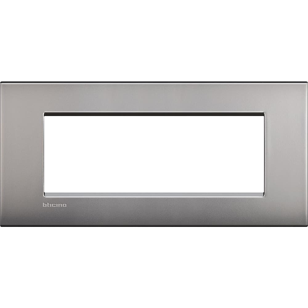 PLACA METAL 7 MOD  NIQUEL SATINADO LIVINGLIGHT LNC4807NK
