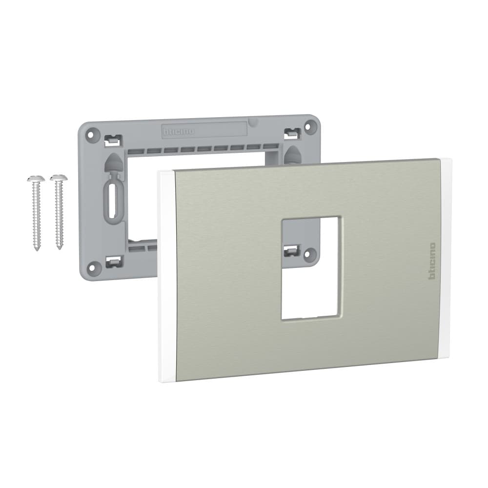 PLACA TECNOPOLIMERO 1 MOD ALUM CHAMPAGNE C/SOP MODUS4 AH5S1MC