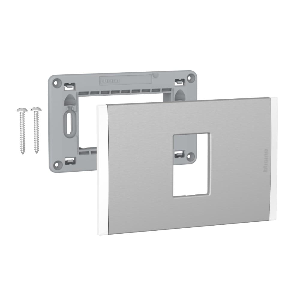 PLACA TECNOPOLIMERO 1 MOD ALUM TITANIO BL C/SOP MODUS4 AH5S1MT