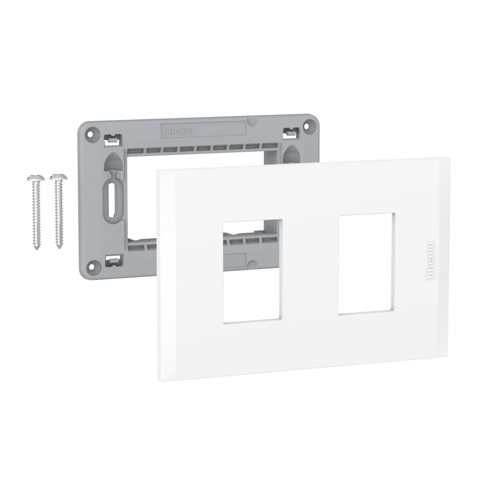 PLACA TECNOPOLIMERO 2 MOD BLANCO C/SOP MODUS4 AH5S2EB