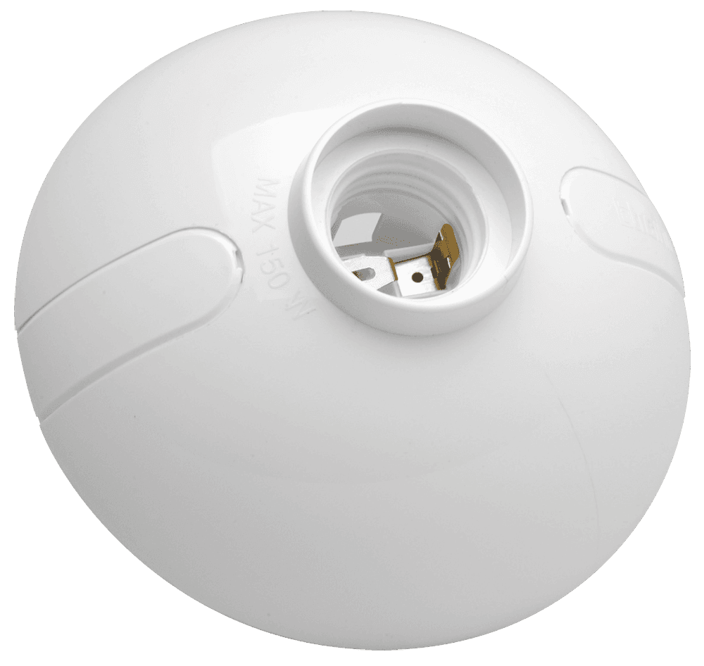 WALL SOCKET OVAL BLANCO ROSCA E27 P21B
