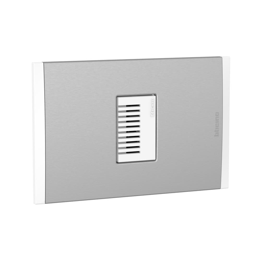 ZUMBADOR 230VAC BLANCO  C/PLACA ALUM TITANIO BLANCO MODUS4 AH2149EBMT