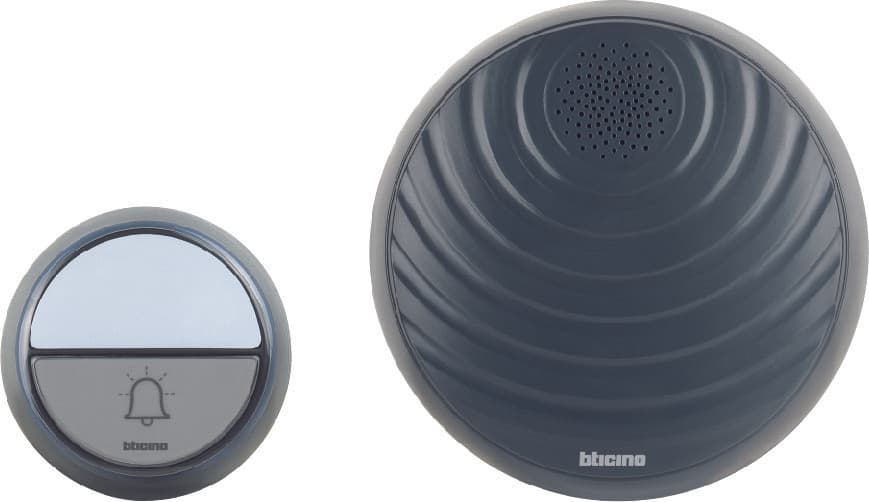 TIMBRE INALAMBRICO REGUL PARED 75DB 15 TONOS PILAS AA NEGRO 393014G