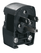 ENCHUFE PLANO NEGRO 2P+T 230V 15A AMERICANO 2028