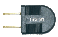 ENCHUFE PLANO NEGRO 2P 250V 15A 2014DN