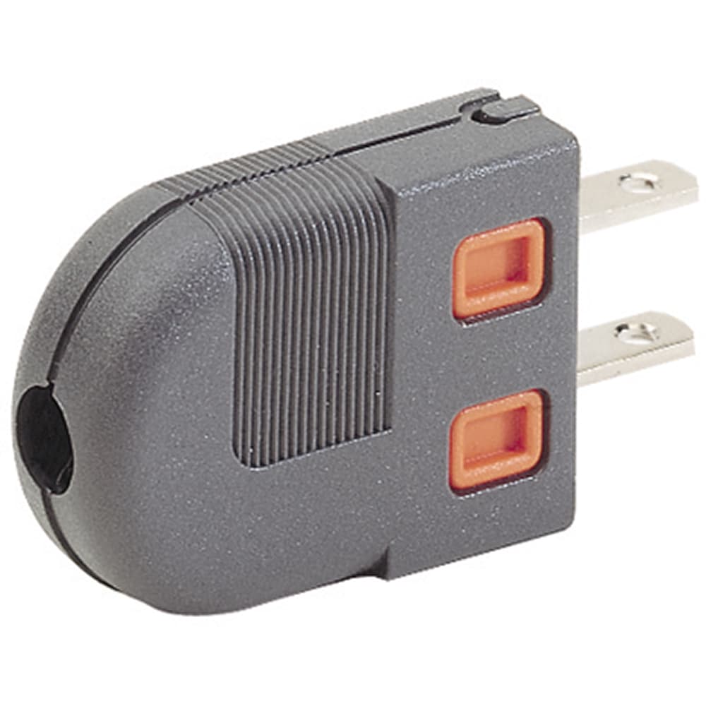 ENCHUFE PLANO GRIS 2P 125V 15A REVERSIBLE 2015G