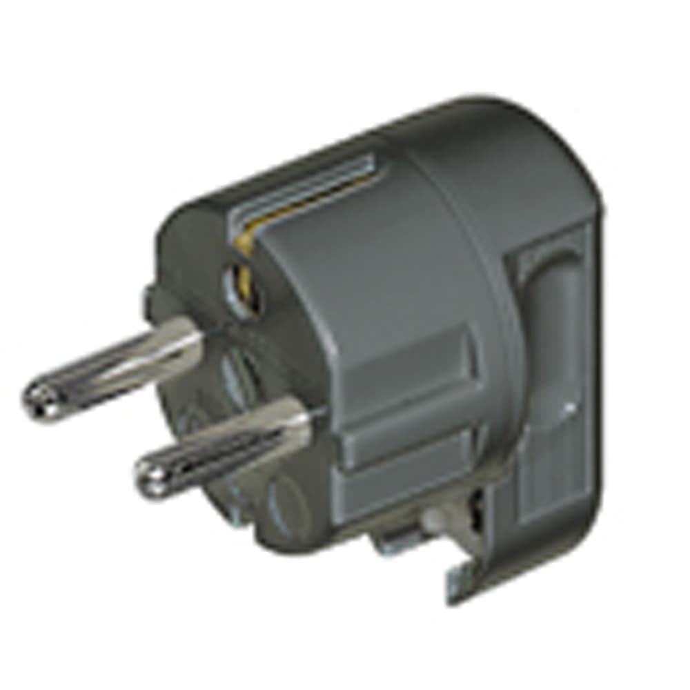 ENCHUFE REDONDO NEGRO 2P+T 250V 16A SCHUKO 2016NG