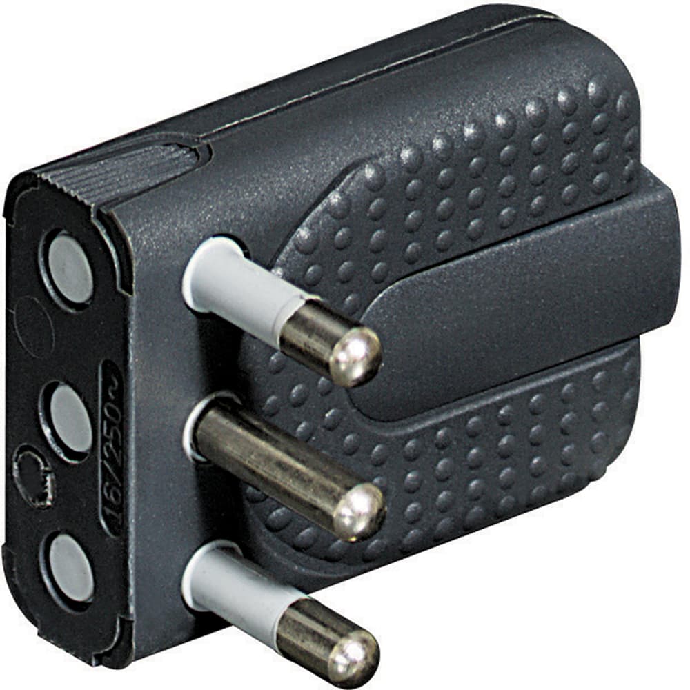 ENCHUFE REDONDO ANTRACITA 2P+T 250V 16A REVERSIBLE S2466TGE