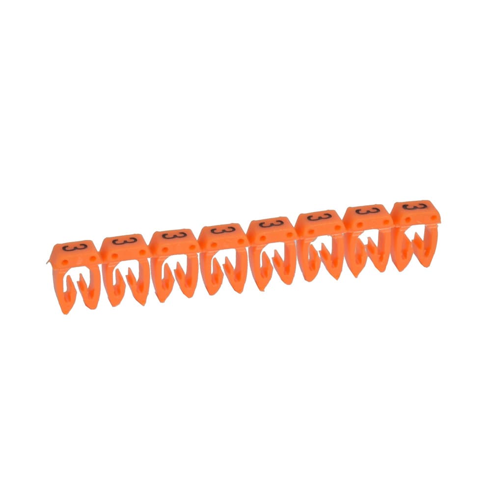 MARCADOR P/CABLE 0.5-1.5MM2 NRO 3 NARANJA CAB3 038213