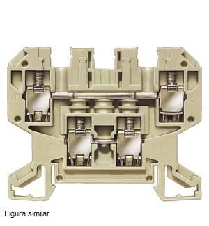 BORNERA CONEXION 2 PISOS BEIGE 4MM2 8WA10112DG11