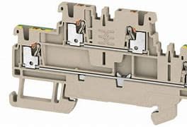 BORNERA CONEXION 2 PISOS BEIGE 4MM2 PUSH IN A2T4