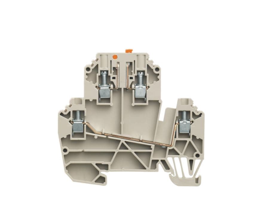 BORNERA CONEXION 2 PISOS GRIS 2.5MM2 TORNILLO WDK2.5/TR-DU