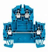 BORNERA CONEXION 2 PISOS AZUL 4MM2 TORNILLO WDK4N