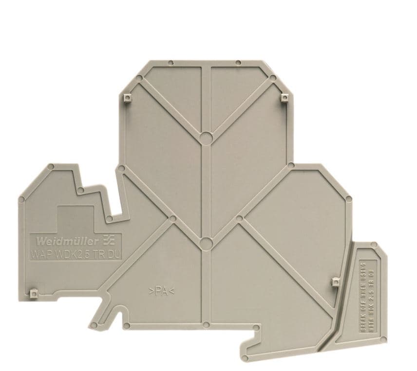 TAPA FINAL P/BORNERAS 2.5MM2 GRIS WAPWDK2.5N/TR-DU