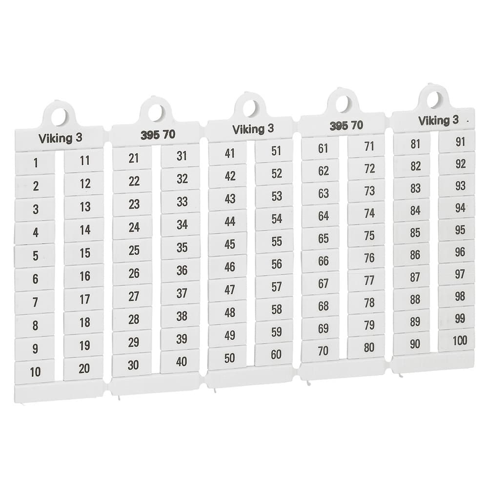 TIRA MARCADOR P/BORNERA LECTURA VERT 6MM NRO 1 A 100 VIKING 3 039570