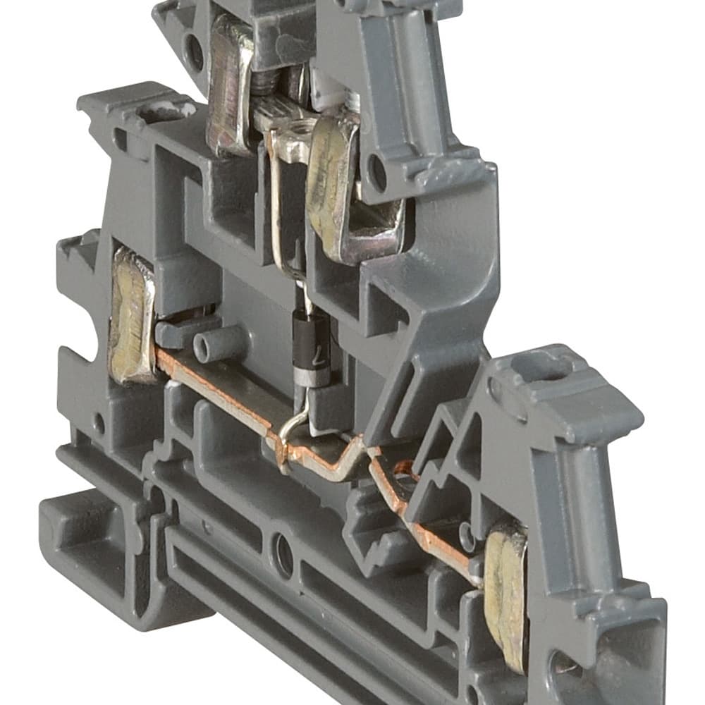 BORNERA CONEXION 2 PISOS GRIS 4MM2 VIKING 3 037155