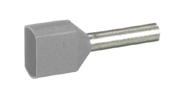 TERMINAL TUBULAR DOBLE AISLADO 1.5MM2 NEGRO STARFIX 037689