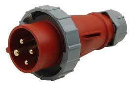 ENCHUFE IND AEREO 3P+T 16A 415V ROJO 6H IP67 282