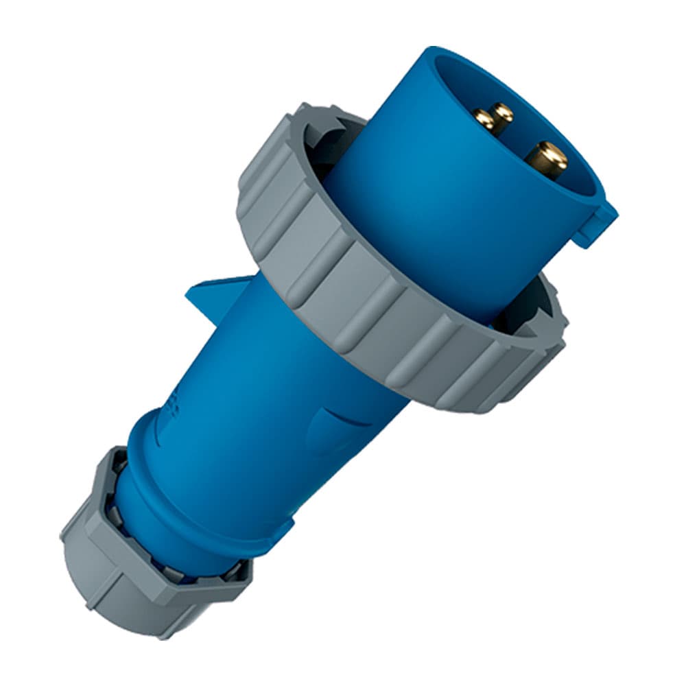 ENCHUFE IND AEREO 2P+T 32A 230V AZUL 6H IP67 290