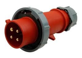 ENCHUFE IND AEREO 3P+T 32A 415V ROJO 6H IP67 294