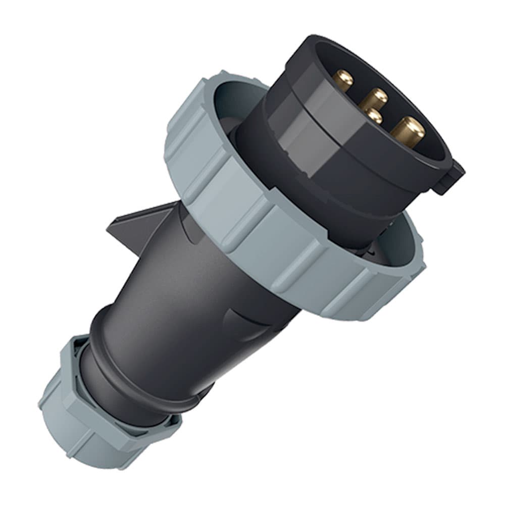 ENCHUFE 16AMP 3P+T 500V NEGRO IP67 7H 283