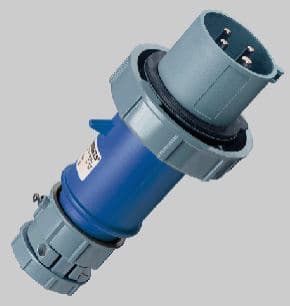 ENCHUFE IND AEREO 3P+T 32A 230V AZUL 9H IP67 3844