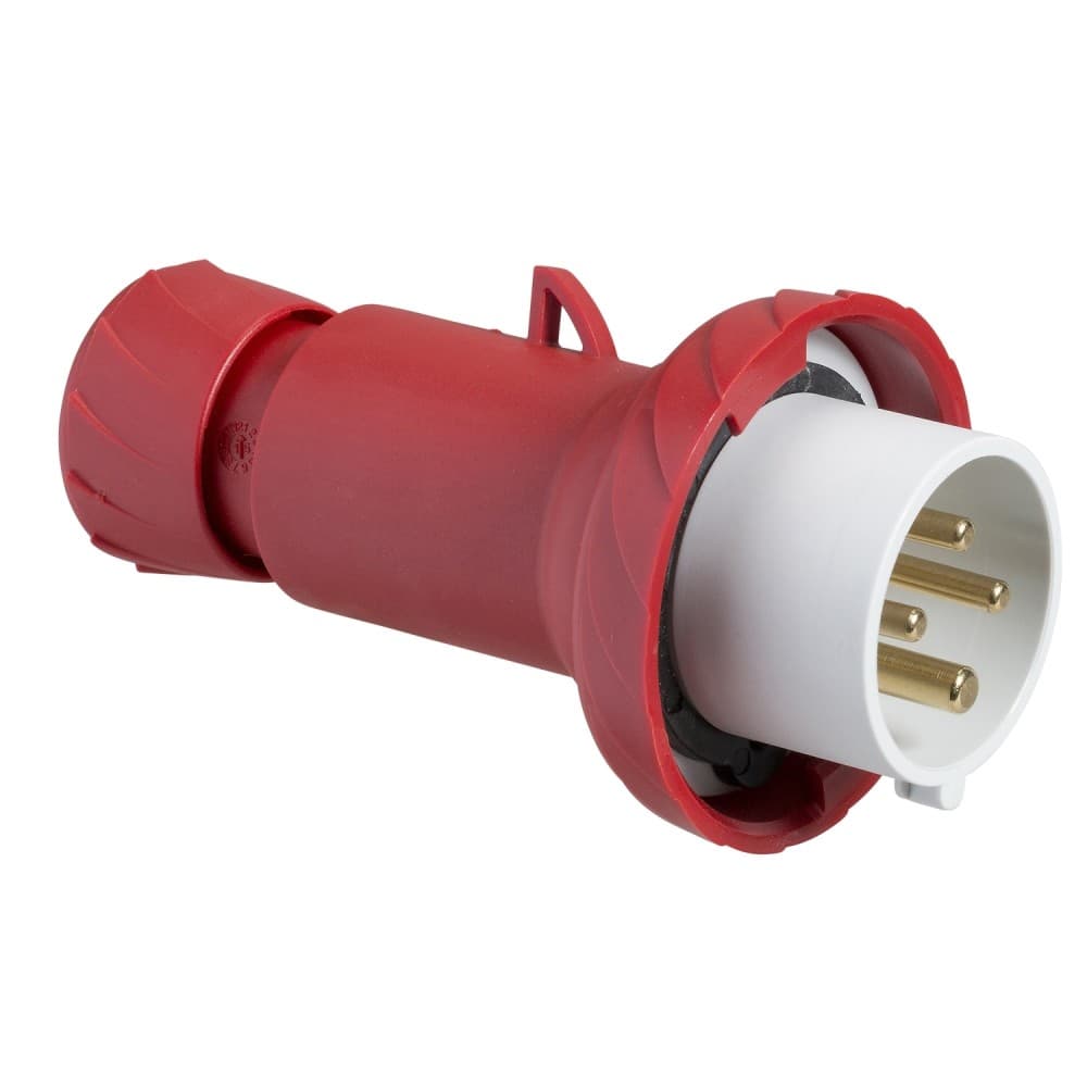 ENCHUFE INDUSTRIAL AEREO ROJO 32A 3P+T 380/415 VAC 6H IP67 PKE32M734