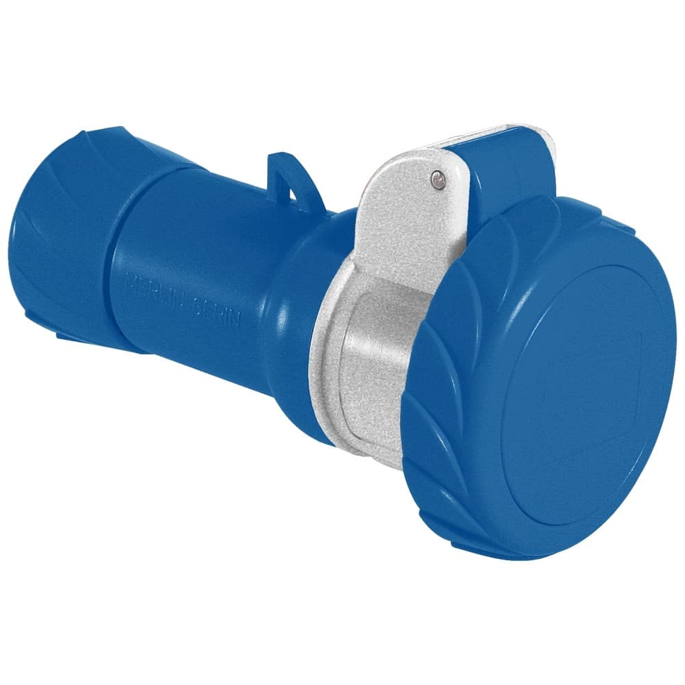 TOMA INDUSTRIAL AEREO 3P+T 32A 250VAC AZUL 9H IP67 PKF32M724