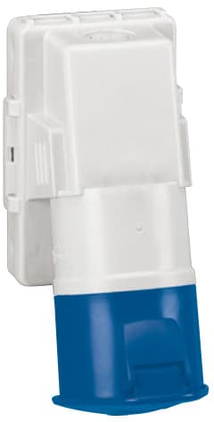 TOMA INDUSTRIAL ADOSABLE 2P+T 16A 250VAC AZUL 6H IP44 055553