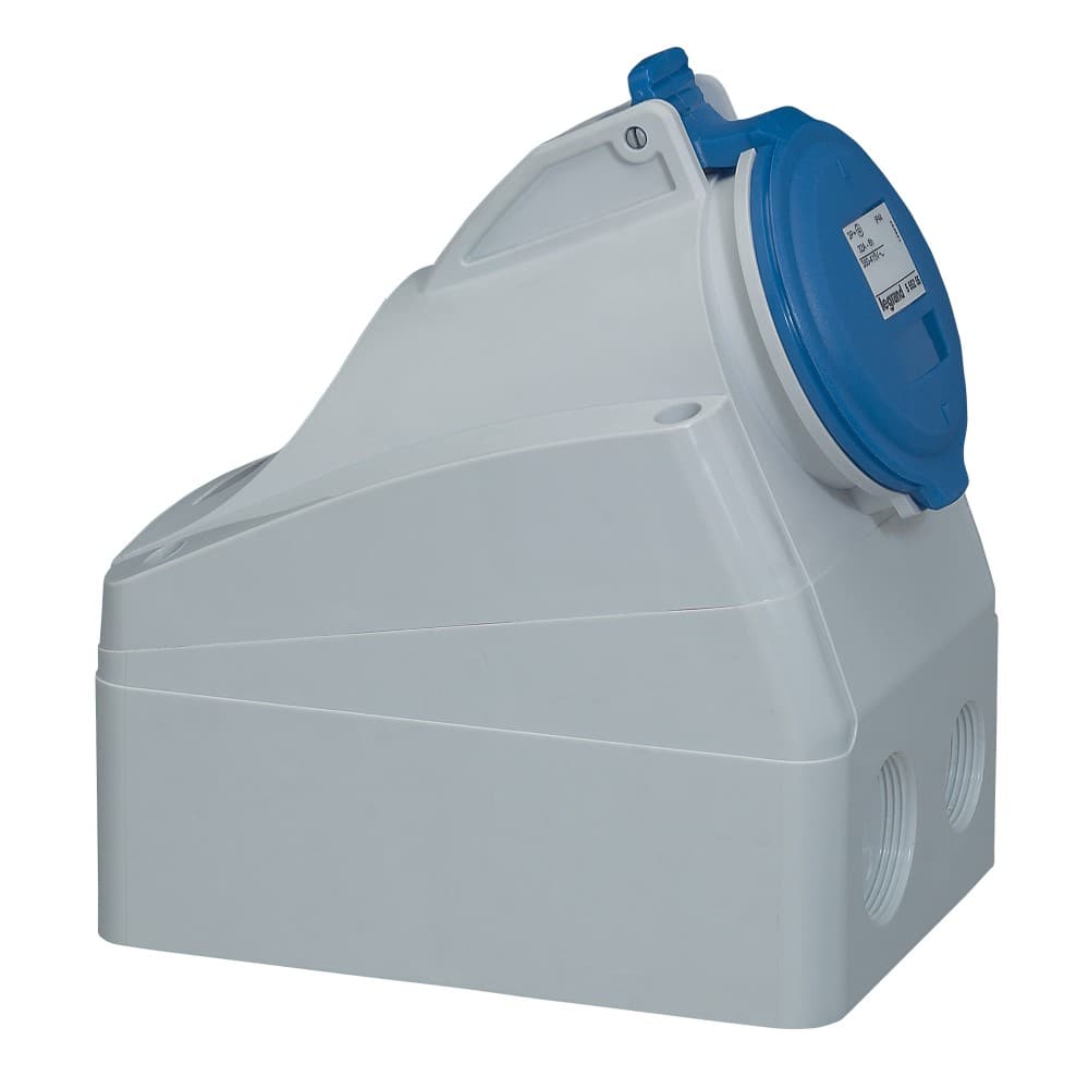 TOMA INDUSTRIAL ADOSABLE 3P+T 32A 250VAC AZUL 9H IP44 555255