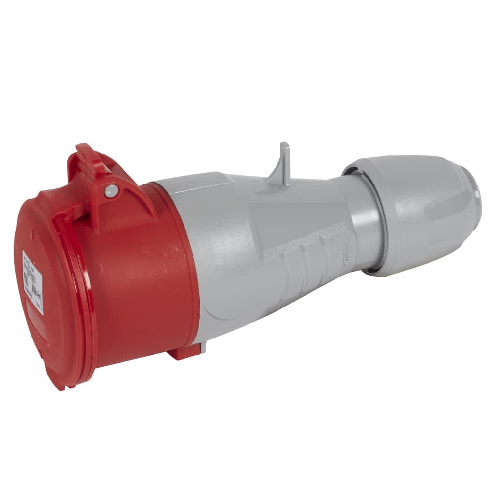 TOMA INDUSTRIAL AEREO 3P+N+T 32A 380/415VAC ROJO 6H IP44 555219