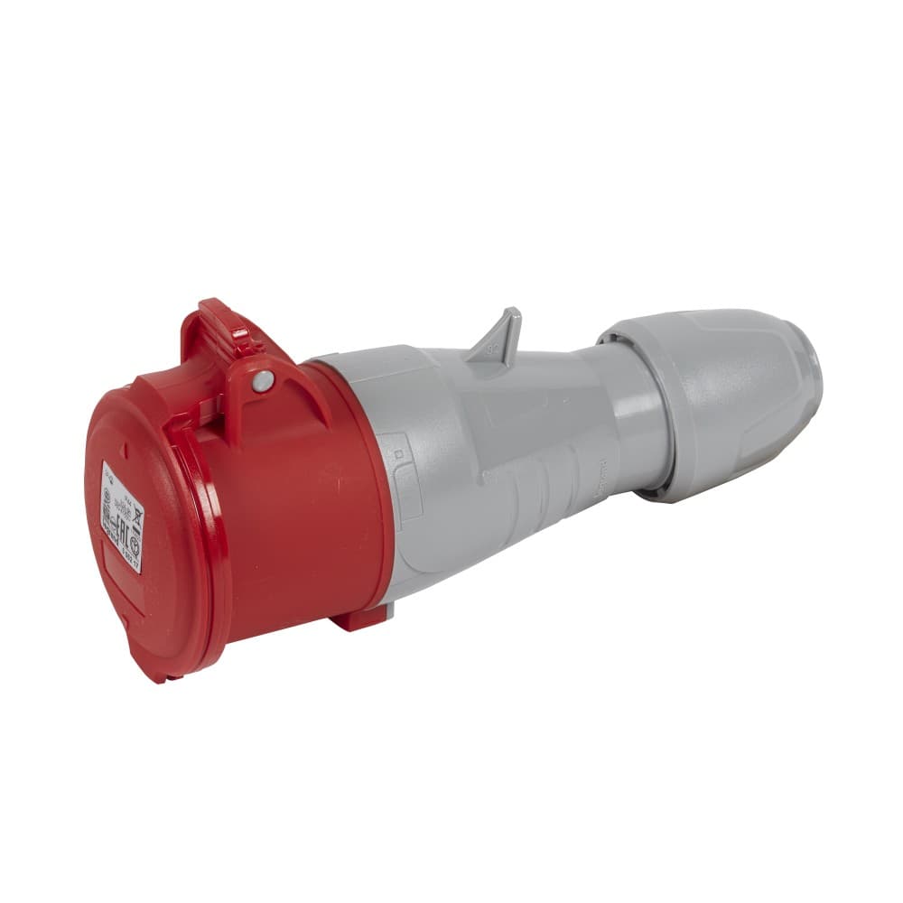 TOMA INDUSTRIAL AEREO 2P+T 32A 380/415VAC ROJO 9H IP44 555217