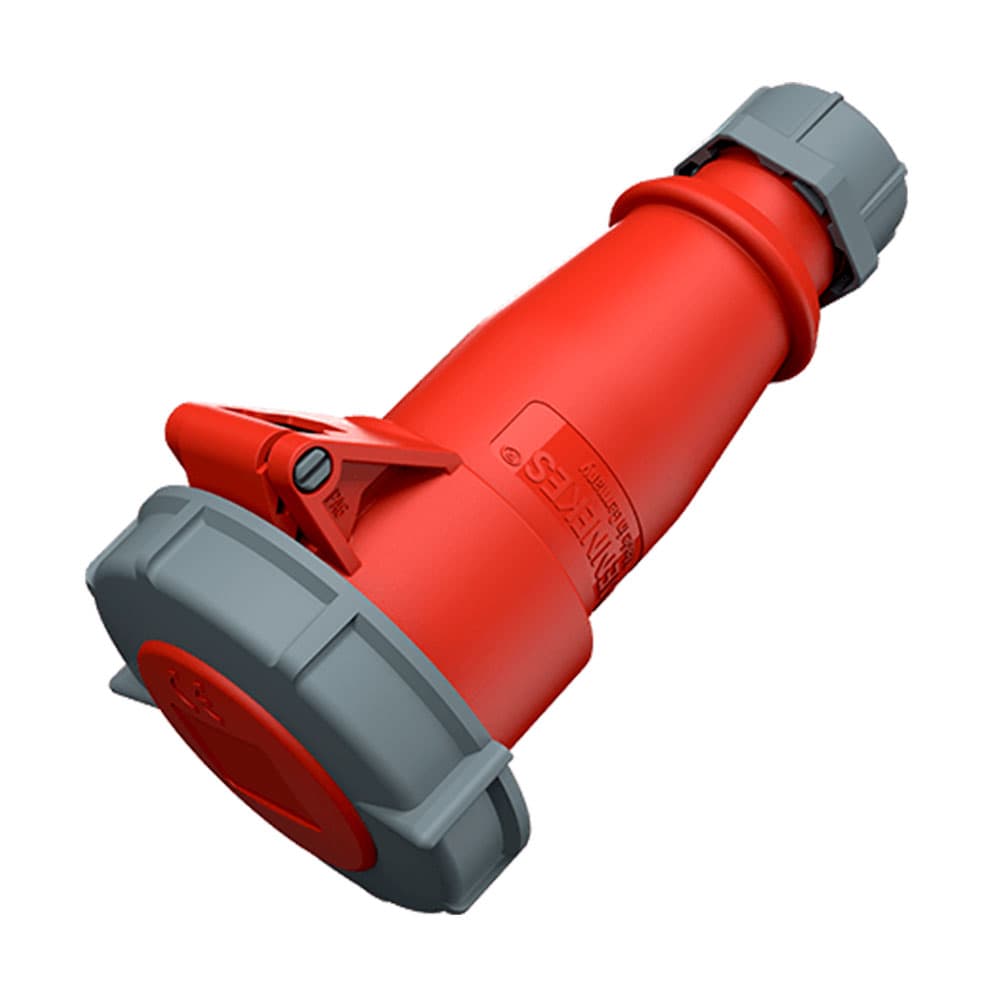 TOMA INDUSTRIAL AEREO 3P+T 16A 415V ROJO 6H IP67 544