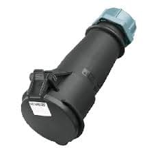 TOMA INDUSTRIAL AEREO 3P+T 16A 500V NEGRO 7H IP44 515