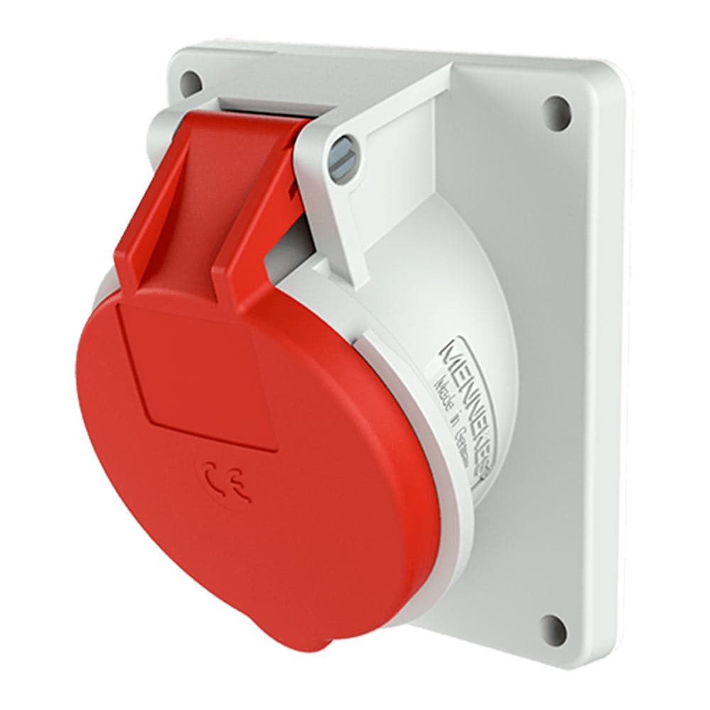 TOMA INDUSTRIAL EMPOTRADO 2P+T 16A 400V ROJO 9H IP44 1464