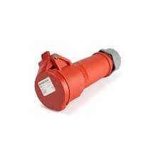 TOMA INDUSTRIAL AEREO 2P+T 16A 400V ROJO 9H IP44 511