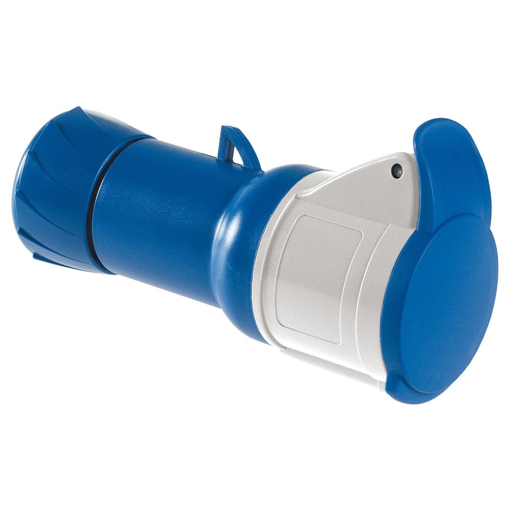 TOMA INDUSTRIAL AEREO 3P+T 16A 250VAC AZUL 9H IP44 PKF16M424