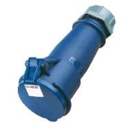 TOMA INDUSTRIAL AEREO 3P+T 32A 230V AZUL 9H IP44 525