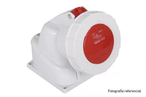 TOMA INDUSTRIAL ADOSABLE 3P+T 16A 380/415VAC ROJO 6H IP67 055307